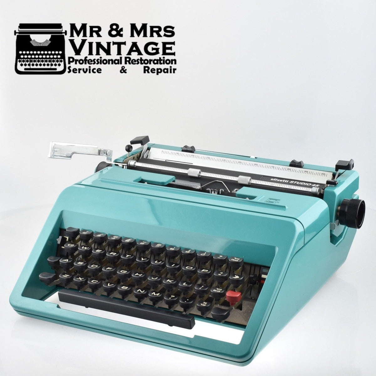 Olivetti Studio 45 Typewriter - Teal Green - FREE UK POSTAGE – Mr 