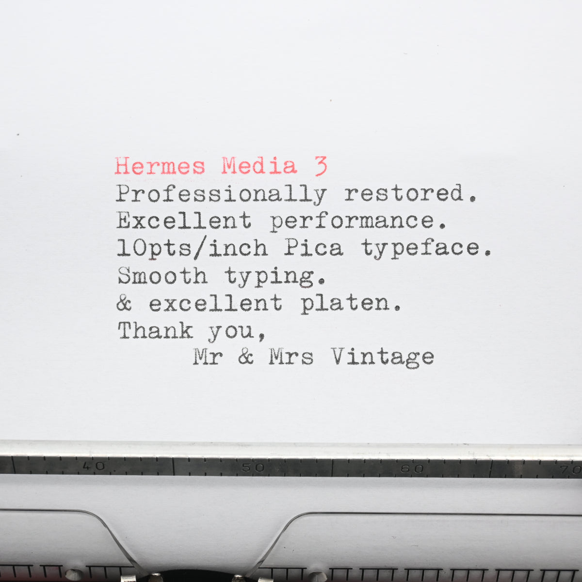 Hermes Media 3 Typewriter - Cubic Typeface & rare math keys - UK