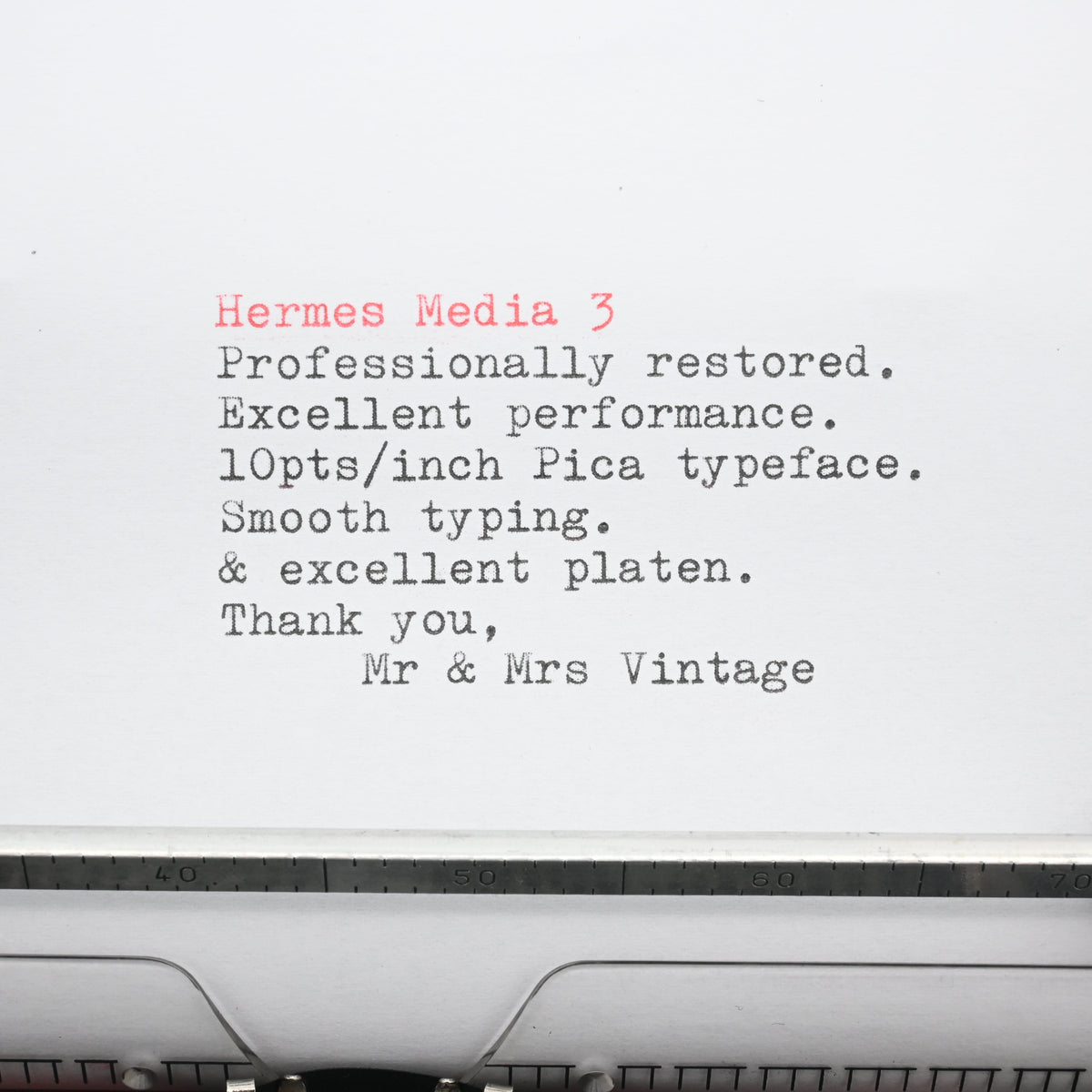 Hermes Media 3 Typewriter - Cubic Typeface & rare math keys - UK