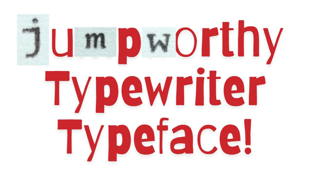 I am 100% sure you did not see this typewriter typeface before.