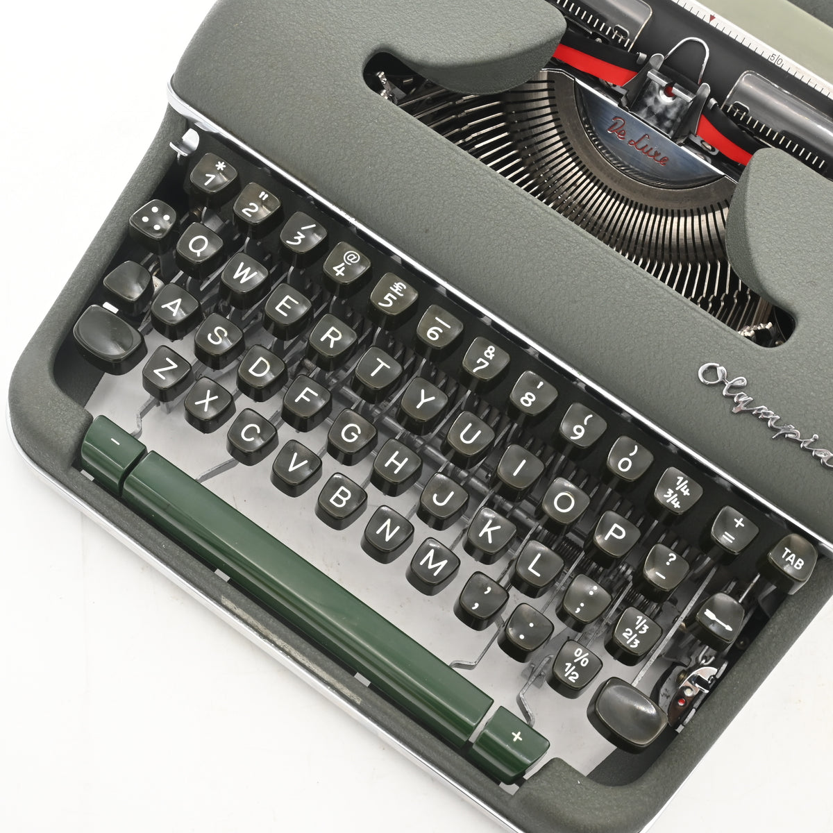 Olympia SM4 Typewriter - New platen| Matte Green | UK & WORLDWIDE ...