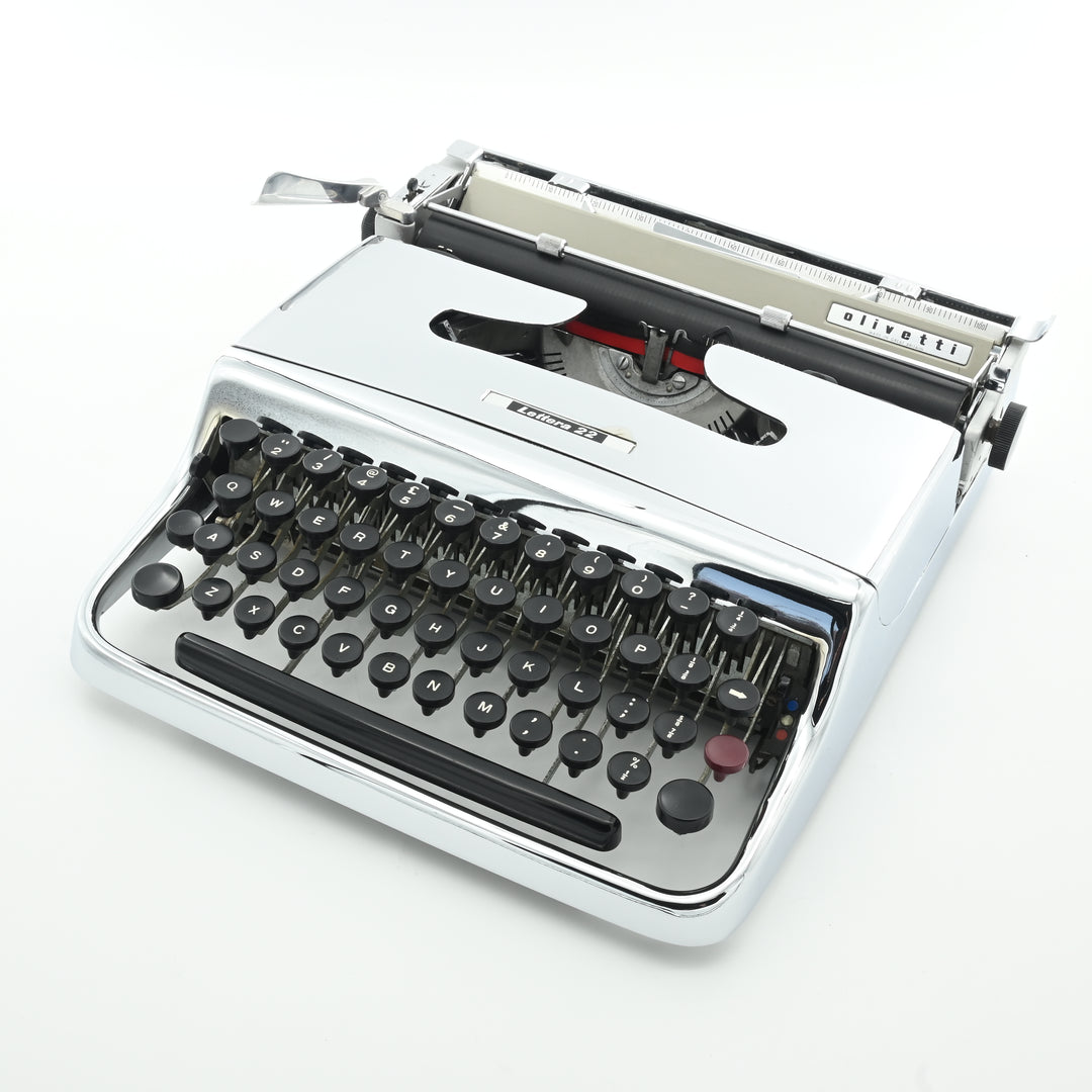 Exclusive Olivetti Lettera 22 Typewriter | Chrome Plated