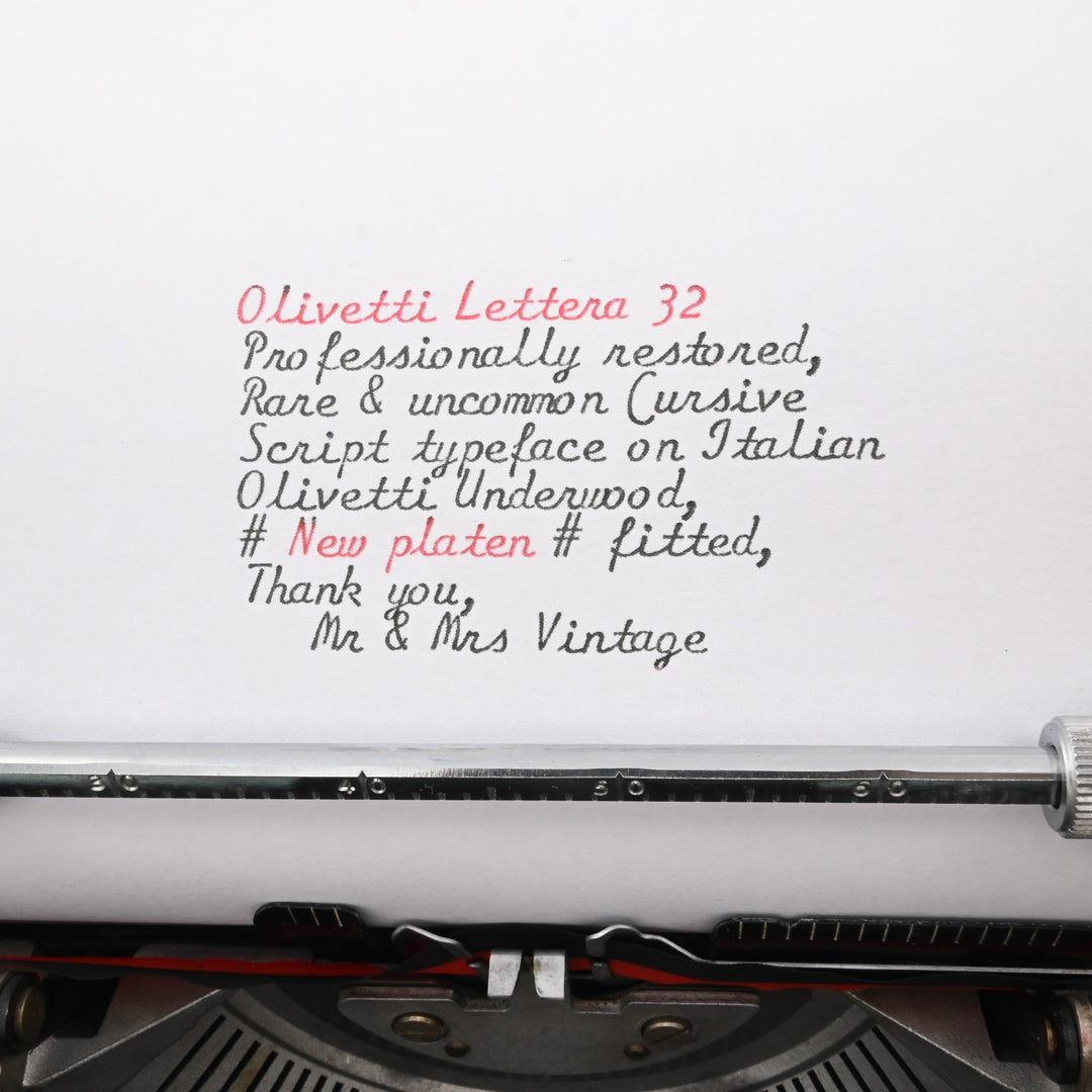 70-80's olivetti オリベッティトレイ Giorgio Soavi Olivetti Lettera 32 Typewriter - Made in Italy- WORLDWIDE SHIPPING