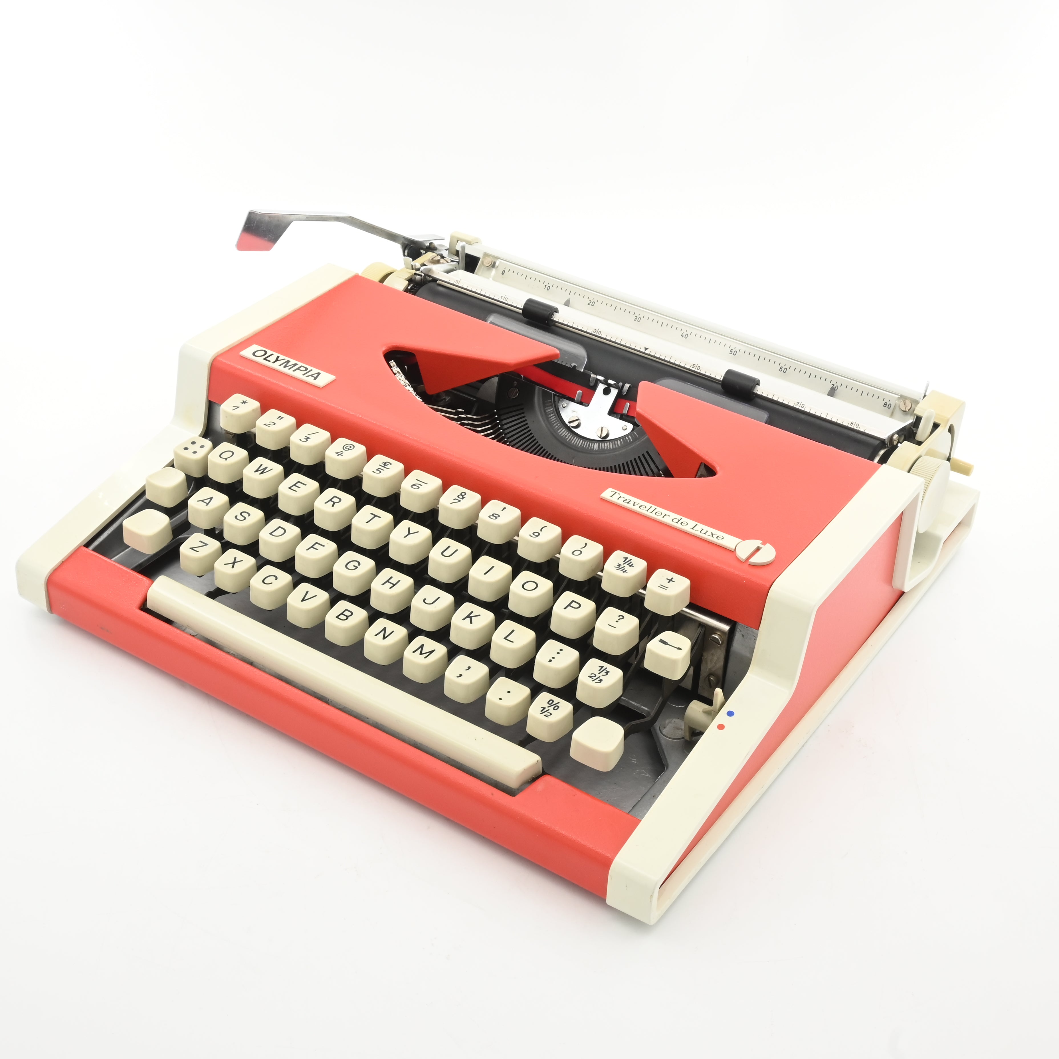 Orange Olympia Traveller De luxe S Typewriter | New Ribbon | UK 