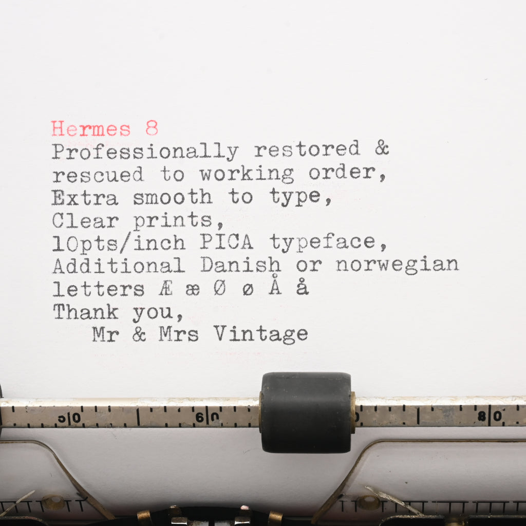 Hermes 3000 Typewriter - Elite Typeface - UK & WORLDWIDE