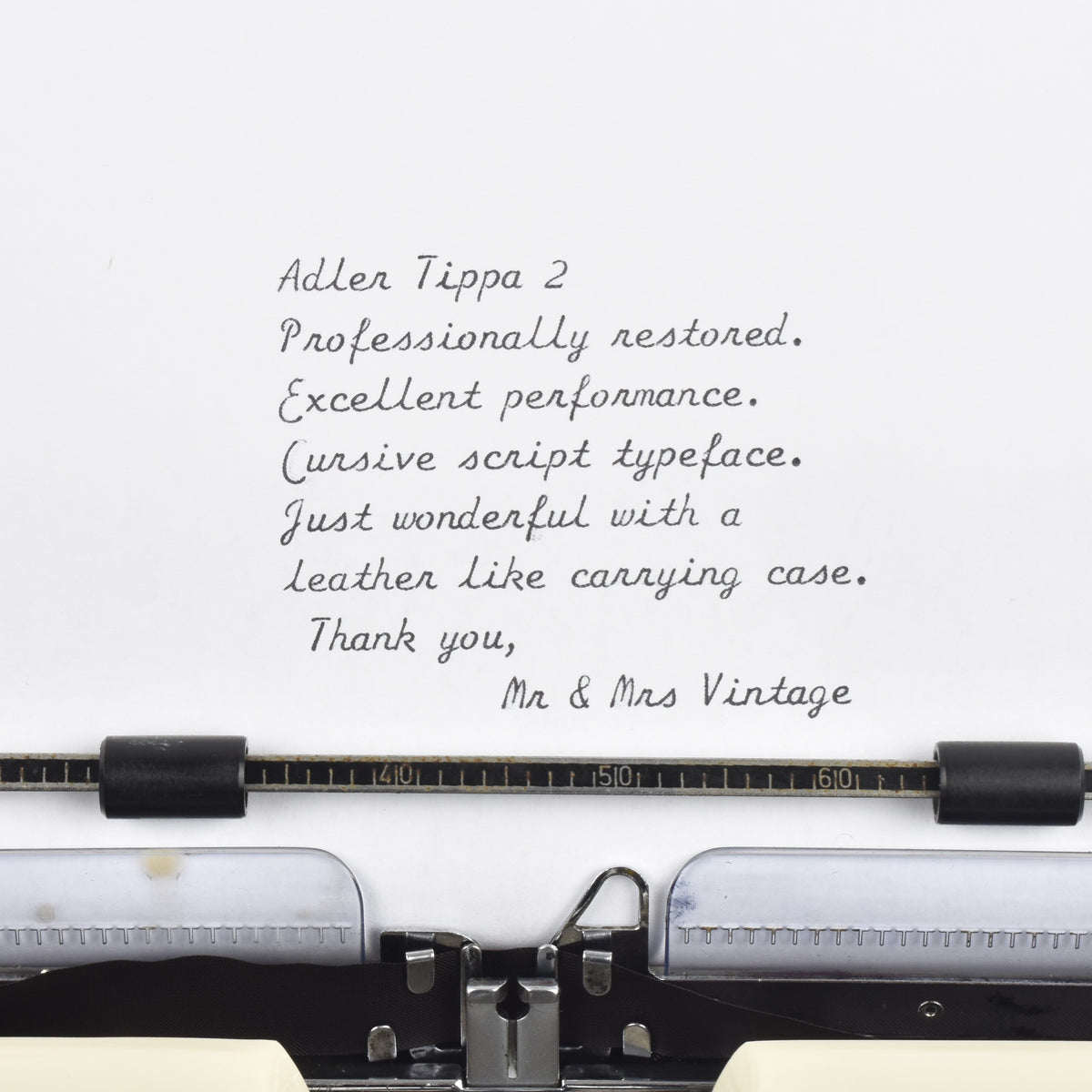 Adler Tippa Typewriter | Cursive Script Typeface | Worldwide Shipping ...