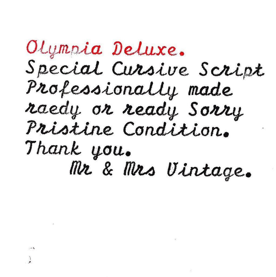 Olympia SF Deluxe Typewriter "Cursive Script Font/Typeface" – Mr & Mrs ...
