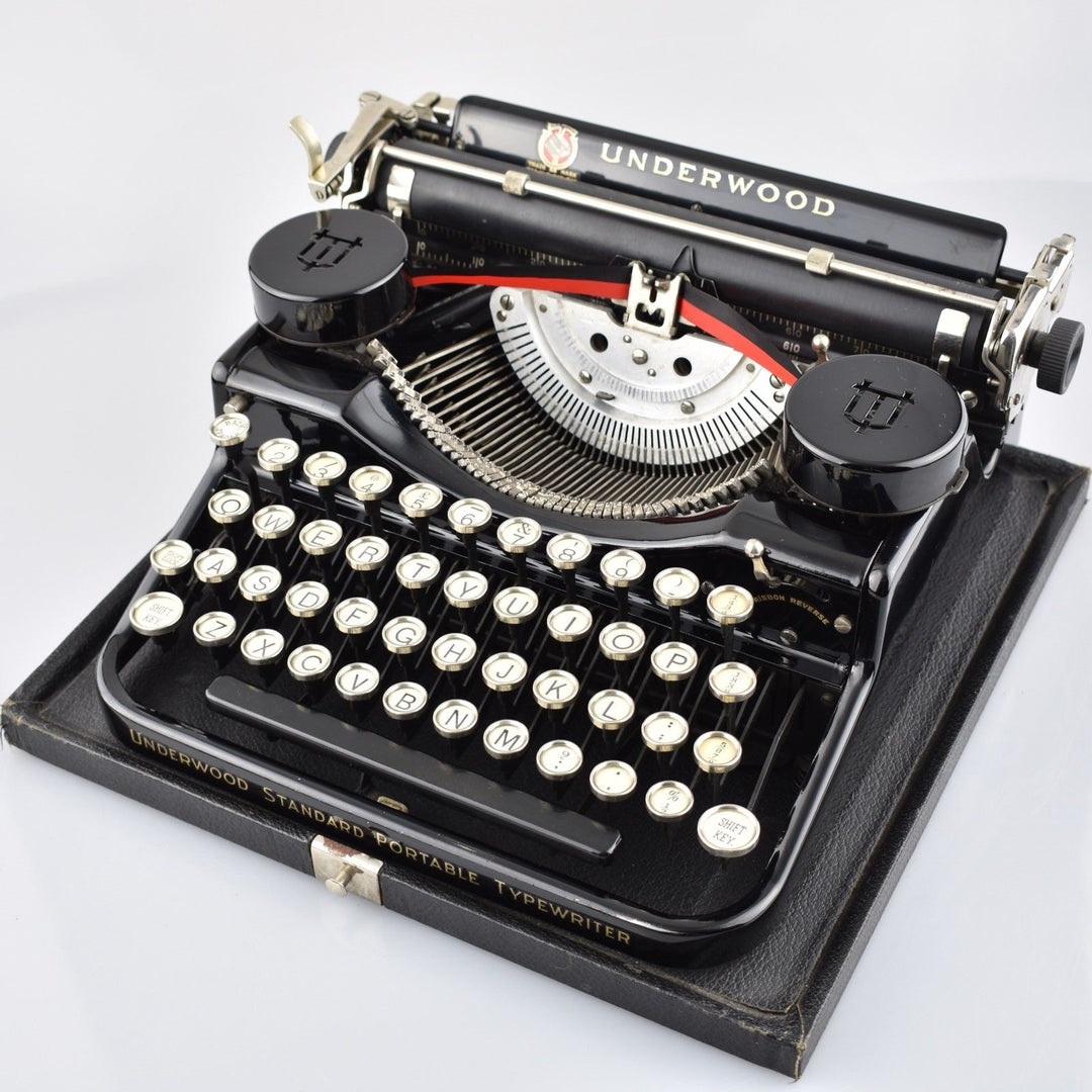 Underwood Standard Portable 4 Bank Typewriter